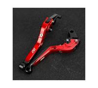 NANGAEBPPW Palanca De Embrague Freno Extensible Y Plegable Aluminio Para Motocicleta Para Hyosung GT250R 2006-2016(ROJO)