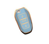 NANGAEBPPW Para 2008 3008 4008 5008 308 408 508 Funda De Llave Coche TPU Carcasa Llavero Accesorios(Golden Gray,B)