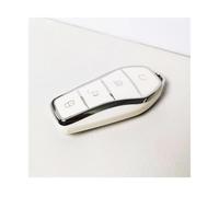 NANGAEBPPW Para BYD Para Qin Para Plusdmi Para Atto 3 Para Han EV Para Dolphin Funda Protectora Suave TPU Llave Coche 4 Botones Resistente(BLANCO)