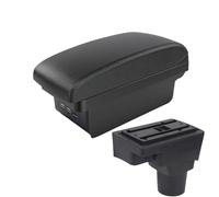 NANGAEBPPW Para C&hevrolet Para Aveo II 2011 2012 2013 2014 2015 2016-2020 Caja Reposabrazos Coche Modificación Detalles Interiores(B2 línea negra 3USB)