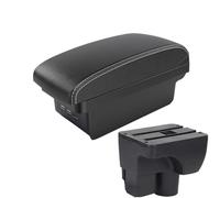 NANGAEBPPW Para C&hevrolet Para Sail 3 Caja De Descansabrazos Para Aveo 3 Para Sail III Repuestos Retrofit Descansabrazos Auto Caja De Almacenamiento Decoración(B2 Black white 3USB)