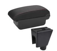 NANGAEBPPW Para C&hevrolet Para Spark Caja De Reposabrazos Para Spark 3 III Para Aveo T200 Caja De Almacenamiento Reposabrazos Auto(C1 Negro rojo SIN USB)