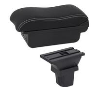 NANGAEBPPW Para C&hevrolet Para Trax Caja De Reposabrazos Para C&hevrolet Para Tracker 2013-2017 Reposabrazos De Piel Consola Central Almacenamiento USB(Línea Blanca C2)