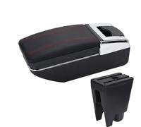 NANGAEBPPW Para Citroën C1 Caja Reposabrazos Central Accesorios Interiores Coche Caja Almacenamiento(A1 Negro rojo SIN USB)