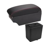 NANGAEBPPW Para Citroën Para Berlingo Reposabrazos Caja Almacenamiento Accesorios Auto Detalles Interiores(A1 Negro rojo 7USB)