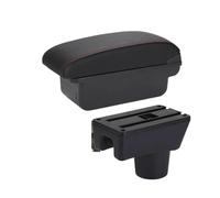 NANGAEBPPW Para Dodge Para Attitude Caja De Reposabrazos Caja De Reposabrazos Para Auto Caja De Almacenamiento Detalles Interiores Accesorios Coche(C1 Negro rojo SIN USB)