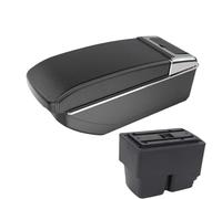 NANGAEBPPW Para F&ord Para Fiesta Para Fiesta MK7 Reposabrazos Coche 2009-2017 Almacenamiento Accesorios Interior(B3 Black white NO USB)