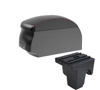 NANGAEBPPW Para F&ord Para FOCUS 3 Caja De Brazo Para F&ord Para Focus III MK3 Brazo Coche Caja De Almacenamiento Interior Accesorios Coche(A1 Black Red single)