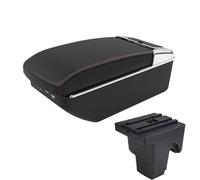 NANGAEBPPW Para F&ord Para Focus 3 Caja De Reposabrazos Para Focus Mk3 III Caja De Reposabrazos Auto Caja De Almacenamiento Central(A1 Negro rojo 7USB)
