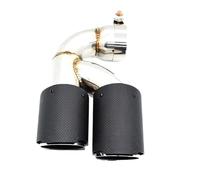 NANGAEBPPW Para F20 120i Serie 1 De Acero Inoxidable Con Silenciador Y Boquilla Para Tubo De Escape Accesorios Para Autos 1 Punta De Escape Doble(Textura de fibra de carbono)