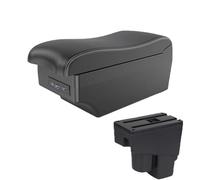 NANGAEBPPW Para Fit Para Jazz 1 2003 2004 2005 2006 2007 Caja Reposabrazos Auto Brazo Almacenamiento Accesorios Coche(A3 Negro blanco 7USB)