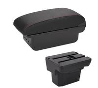 NANGAEBPPW Para Holden Para Cruze Caja Reposabrazos 2009 2010 2011 2012 2013 2014 2015 Caja Reposabrazos Brazo Caja Almacenamiento Consola Central(B1 Negro rojo 3USB)