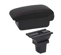NANGAEBPPW Para Holden Para Trax Caja De Apoyabrazos Coche 2013 2014 2015 2016 2017 2018 2019 2020 Caja De Apoyabrazos Caja Almacenamiento Brazo(A1 Negro rojo SIN USB)