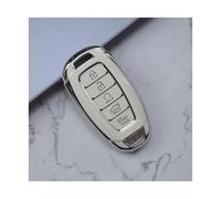 NANGAEBPPW Para Hyundai Para KONA Para Encino Para Solaris Para Azera Para Grandeur Para Accent Para Santa Fe Para Palisade Funda Llave Coche(BLANCO,4Abutton)