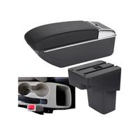 NANGAEBPPW Para Hyundai Para SOLARIS Caja De Descansabrazos Para Accent RB Para Solaris Para Verna 2011-2016 Caja De Almacenamiento De Descansabrazos Para Coche(Línea negra Sin USB)