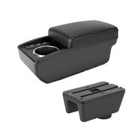 NANGAEBPPW Para Ibiza 6j Para Ibiza 6L Reposabrazos Para Seat Para Ibiza Reposabrazos De Coche Caja De Almacenamiento Central Retrofit Con Interfaz USB(B1 Negro rojo 3USB)