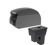 NANGAEBPPW Para Jazz Armrest Para Fit Para Jazz 2 Reposabrazos Coche 2008 2009 2010 2011 2012 2013 Caja Almacenamiento Brazos Accesorio Coche(A2 Black single)