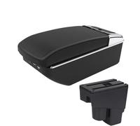 NANGAEBPPW Para Jazz Caja Reposabrazos Para Fit Para Jazz 1 2003 2004 2005 2006 2007 Reposabrazos Auto Caja Almacenamiento Brazo Accesorios Coche(A2 Black line7 USB)