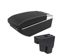 NANGAEBPPW Para Jazz Caja Reposabrazos Para Fit Para Jazz 1 2003 2004 2005 2006 2007 Reposabrazos Auto Caja Almacenamiento Brazo Accesorios Coche(A3 Negro blanco 7USB)