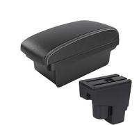 NANGAEBPPW Para Jazz I 2005 2006 2007 2008 Caja Reposabrazos Central Accesorios Interiores Con USB(A3 Black white NO USB)