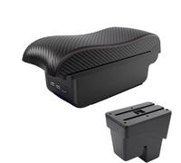 NANGAEBPPW Para Jazz Para WR-V Para Fit Para Jazz 3 Reposabrazos Coche 2014-2020 Reposabrazos Central(B1 Negro rojo 3USB)