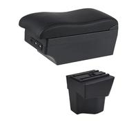 NANGAEBPPW Para KIA Para Rio 5 2012 2013 2014 2015 2016-2019 Reposabrazos Auto Reposabrazos De Cuero Caja De Almacenamiento Consola Central(Línea negra E2)