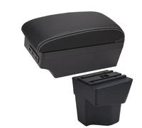NANGAEBPPW Para KIA Para Rio 5 Reposabrazos 2014 2013 2012 2015 2016 2017 2018 2019 Caja De Brazo Central Caja De Almacenamiento(A3 Negro blanco 7USB)