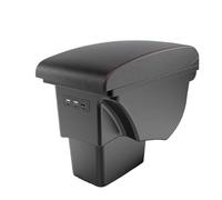 NANGAEBPPW Para Kia Para Soul 2006 2007 2008 2009 2010-2017 Caja Reposabrazos Cuero Piezas Interiores De Auto Consola Central Con USB(B1 cuero genuino)