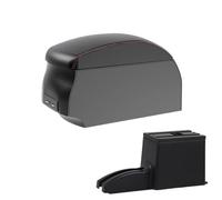 NANGAEBPPW Para Lada Para Granta Caja Reposabrazos Para Lada Para Alina Reposabrazos Coche Caja De Almacenamiento Accesorios Detalles Interiores(A1 Black Red single)