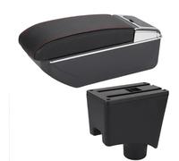 NANGAEBPPW Para Lada Para LARGUS Caja Apoyabrazos Auto Caja Almacenamiento Detalles Interiores Accesorios Auto(D1 Negro rojo Sin USB)
