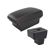 NANGAEBPPW Para Mazda 2 III (DJ) 2014-2021 2022 2023 2024 Auto Descansabrazos Caja Almacenamiento Interior Caja De Descansabrazos Central(A1 Negro rojo SIN USB)