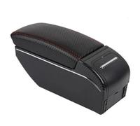 NANGAEBPPW Para Morris Para Garages MG ZS Reposabrazos Almacenamiento De Consola Central Con Portavasos USB(Fiber red line)