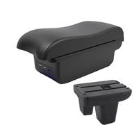 NANGAEBPPW Para Morris Para Garajes MG3 Caja De Brazo Consola Central Central Contenido Almacén Caja De Almacenamiento Con Portavasos USB(B2 línea negra 3USB)
