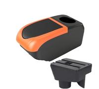 NANGAEBPPW Para Morris Para Talleres MG3 Reposabrazos Para MG MG3 Reposabrazos Consola Central Coche Accesorios Modificación Con USB(B2 Orange frame 6USB)