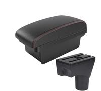 NANGAEBPPW Para N&issan Para March Para Micra K13 MK4 IV Caja De Descansabrazos Para Sunny Caja De Descansabrazos Para Coche 2010-2023 Caja De Almacenamiento(A1 Negro rojo SIN USB)