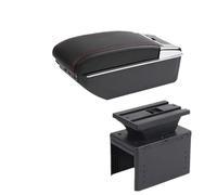 NANGAEBPPW Para N&issan Para Micra K14 2020 2021 2022 2023 Descansabrazos Caja De Almacenamiento Interior Accesorios Coche(C1 línea roja 7USB)