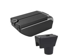 NANGAEBPPW Para N&issan Para Terrano 3 2012 2013 2014 2015 2016 2017 2018 Caja De Reposabrazos Central Caja De Almacenamiento Para Coche(B2 Línea negra 7USB)