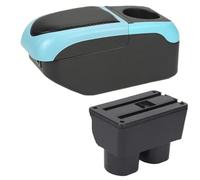 NANGAEBPPW Para N&issan Para Tiida Caja Reposabrazos Para Sylphy Para Tiida C11 Para Latio Caja Reposabrazos Auto Interior Caja Reposabrazos Central(Negro Azul)