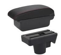 NANGAEBPPW Para Opel Para Astra 2006-2011 Caja De Descansabrazos Para Coche Caja De Almacenamiento Pieza De Retroadaptación Detalles Interiores(C1 Negro rojo SIN USB)