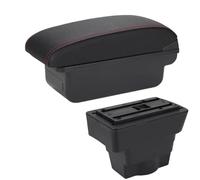 NANGAEBPPW Para Opel Para Astra Caja De Descansabrazos Central Para Astra J 2012 2013-2020 Caja De Reposabrazos Caja De Almacenamiento(C1 Negro rojo SIN USB)