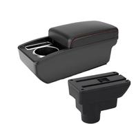 NANGAEBPPW Para Opel Para Corsa D Caja De Brazo Para Opel Para Corsa Brazo De Coche Caja De Almacenamiento Piezas Interiores(A1 Negro rojo SIN USB)