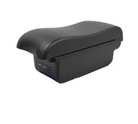 NANGAEBPPW Para Opel Para Corsa E Reposabrazos Para Opel Para Corsa E 2014 2015 2016-2020 Reposabrazos De Coche Caja De Almacenamiento(B2 línea negra 3USB)