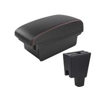 NANGAEBPPW Para Perodua Para Axia Caja De Reposabrazos Para Perodua Para Axia Consola Central Con Almacenamiento(A1 Negro rojo SIN USB)