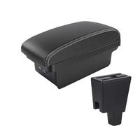 NANGAEBPPW Para Perodua Para Axia Caja De Reposabrazos Para Perodua Para Axia Consola Central Con Almacenamiento(B3 Negro blanco 3USB)