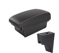 NANGAEBPPW Para Perodua Para Bezza 2018 Reposabrazos Interior Caja Almacenamiento Consola Central Caja Reposabrazos Central(B1 Negro rojo 3USB)
