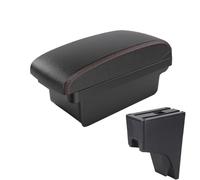 NANGAEBPPW Para Perodua Para Bezza 2018 Reposabrazos Interior Caja Almacenamiento Consola Central Caja Reposabrazos Central(A1 Negro rojo SIN USB)