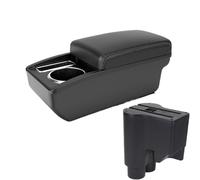 NANGAEBPPW Para Perodua Para Myvi 2014-2016 Caja De Brazo De Coche Doble Capa Caja De Almacenamiento Central Con Portavasos USB(A2 línea negra Sin USB)