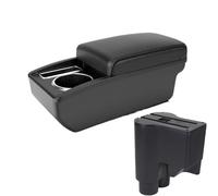 NANGAEBPPW Para Perodua Para Myvi 2014-2016 Caja De Brazo De Coche Doble Capa Caja De Almacenamiento Central Con Portavasos USB(Línea blanca A3 Sin USB)