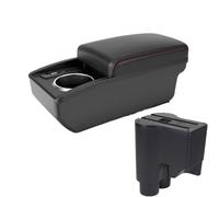 NANGAEBPPW Para Perodua Para Myvi 2014-2016 Caja De Brazo De Coche Doble Capa Caja De Almacenamiento Central Con Portavasos USB(B1 Red line 6 usb)