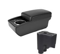 NANGAEBPPW Para Perodua Para Myvi 2014-2016 Caja De Brazo De Coche Doble Capa Caja De Almacenamiento Central Con Portavasos USB(B2 Línea negra 6USB)